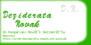 deziderata novak business card